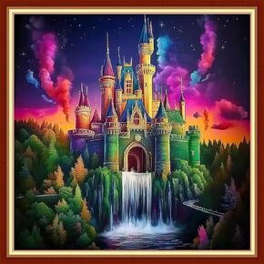 Joyhoor Cross Stitch Kits for Beginners Stamped Cross-Stitch Supplies Needlework preprint Embroidery Kits for Adults DIY Needlepoint Kits Embroidery Patterns 11CT-Outdoor Black Bear 18x18 inchs