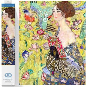 Diamond Dotz the Kiss (Klimt) مجموعات الطلاء الماس للبالغين - مجموعات فن الماس أكياس مريحة مريحة مع Dotz Gems 28x22