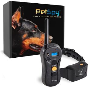 PetSpy P620 Dog Training Shock Collar for Dogs with Vibration, Electric Shock, Beep; Rechargeable and Waterproof Remote Trainer E-Collar - 10-140 lbs
