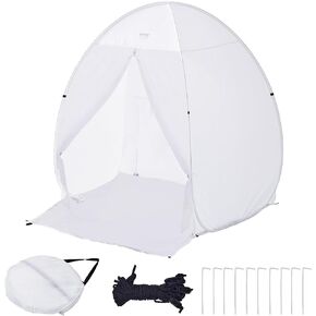 VEVOR Paint Booth Tent, 40 x 35 x 40 in Pop-Up Portable Spray Paint Tent with Built-in Floor, Exhaust Window and Storage Bag, Foldable Paint Booth for Furniture, DIY Hobby Tool Painting Station