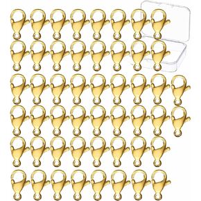 Clysoru Lobster Claw Clasps with Jump Rings Grade A 304 Stainless Steel Metal Lobster Clasp for DIY Craft Bracelet Jewelry Making Necklaces Bracelet 10mm 10pcs