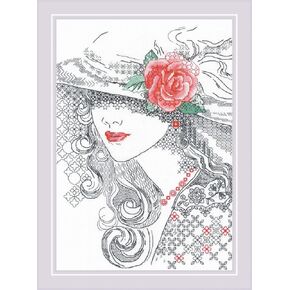 Riolis Counted Cross Stitch Kit 8.75 "x11.75"-روز Mysterious (14 عدد)