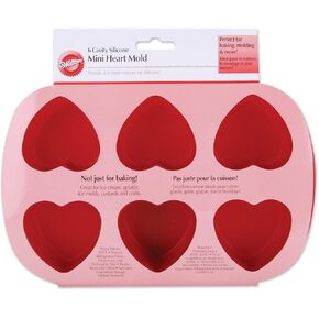 Mini Silicone Mold-6 Cavity Heart 2.5x2.5x1.25