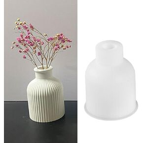 Flower Vase Silicone Mold,Flower Vase Resin Epoxy Mold, for DIY Making Flower Container, Handmade Makeup Brush Circular Decoration,Pen Storage Organizer and Home Decoration
