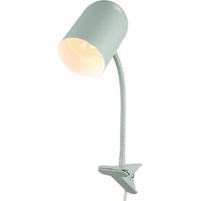 Globe Electric 52302 Carter 15" Clip-Arm Desk Lamp, Matte Teal, Adjustable Gooseneck Arm, in-Line On Off Switch