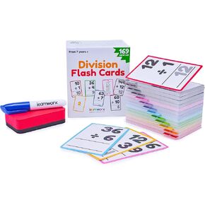 Division Flash Cards 3rd Grade 4th 5th and 6th – 169 Math Flashcards – All Facts 1-12 - Learn Division for Kids - for Ages 6, 7, 8, 9 and 10