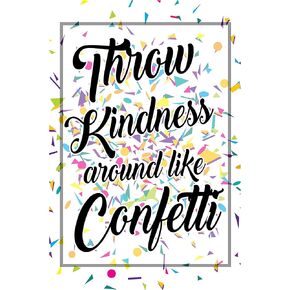 Classroom Posters Throw Kindness Around Like Confetti Growth Mindset Poster School Decorations Kids Motivational Inspirational Teacher Supplies Kindergarten Teachers Educational Toddlers Mindsets P015