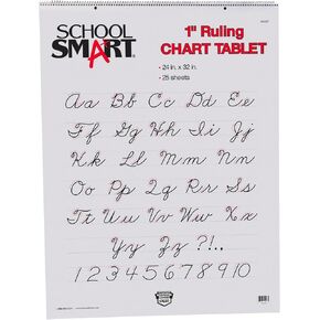 School Smart Chart Tablet, 24 x 32 Inches, 1-1/2 Inch Ruling, 1/2 Inch Skip Line, 25 Sheets, Cover may vary