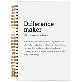 BESERH Difference Maker Definition Notebook Journal, Appreciation Gifts Thank You Gifts for Coworkers Teacher Boss Mentor Nurse Doctor Manager, Hardcover Spiral Notebook 5.5x8.3 Inch