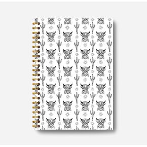 Highland Cow Notebook Journal - Spring Highland Cow Gifts, Daisy Floral Spiral Journal Notebook 5.5×8.3, Cow Gifts for Women, Cow Gifts for Cow Lovers, 164 Pages