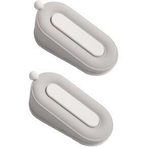 2Pack Cute Door Stoppers, Silicone Door Stoppers with Holder Door Stop Wedges Pertains for Carpet Bottom of On Tile Concrete Carpet Wooden Floor(Grey)