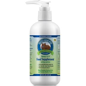 Grizzly Algal Plus Omega Fatty Acids Supplement for Dogs & Cats, 32 Fl Oz - Vegan, Plant-Sourced & Made in USA Algal Oil Omega 3-6-9, Healthy Skin & Coat