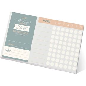 Bright Colorful Sticky Note Chore Chart / 16.25" x 11" Repositionable Fill-in Planner / 52 Repositionable Kids Weekly Task Lists/Made in The USA