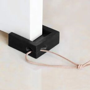 Door Stopper, Shock Absorbent Block Door Stop Wedge, Home Office Door Anti-Collision Non Slip Doorstop for Most Floor Types and Carpet Heavy Duty Door(Red