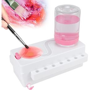Paint Brush Cleaner, Brush Rinser Water Paint Cleaner, Paintbrush Cleaner for kids, Paint Brush Rinser with Drain, Multifunctional Paint Brush Cleaner Tool, Water Cycle Rinser for Acrylic Art Supplies