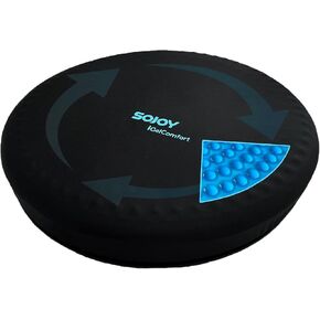 SOJOY Swivel Gel Seat Cushion for Elderly 360 Degree Rotation Seat Cushion with Memory Foam for Stool, Office,Home