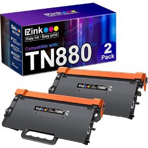 E-Z Ink Compatible Toner Cartridge Replacement for Brother TN880 Super High Yield Toner Cartridge TN 880 TN-880 MFC-L6900DW HL-L6200DW MFC-L6700DW MFC-L6800DW HL-L6200DWT HL-L6300DW（2 Black）