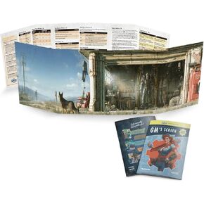 Modiphius Entertainment: Fallout: The Roleplaying Game - GM Screen + Booklet + Flysheet - RPG ، تتضمن قواعد وأدلة الجداول