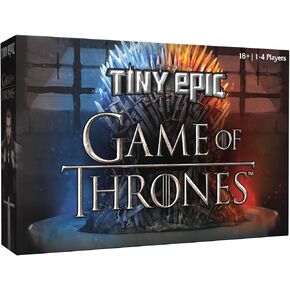 Tiny Epic Game of Thrones Board Game, Strategy Game for Adults & Teens, 1-4 Players, 60+ Min Playtime, Play as Iconic Westeros Characters, Custom Dice, Miniatures, Metal Coins, and Wooden Components