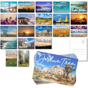 Pipilo Press 40 Pack Vintage California Travel Postcards Bulk ، 4x6 World Travel Post Cards with 20 Design
