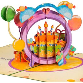 Paper Love 3D Pop Up Birthday Card, Butterfly, For Adults and Kids - 5"x7" Cover - Includes Envelope and Note Tag