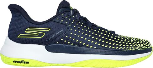 Skechers Men's Viper Court Elite (Black/Blue, 12) in Saudi Arabia