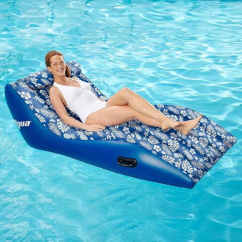 Aqua Ultra-Comfort Floating Pool Chair & Lake Raft with Pillow – Heavy Duty Pool Float, Lake Floating Chair in Kuwait