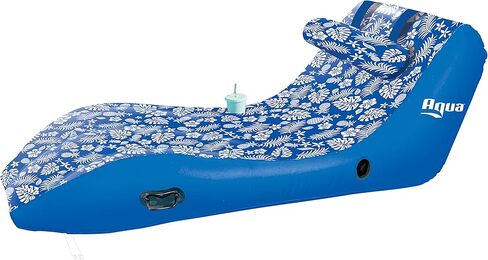 Aqua Ultra-Comfort Floating Pool Chair & Lake Raft with Pillow – Heavy Duty Pool Float, Lake Floating Chair in Kuwait