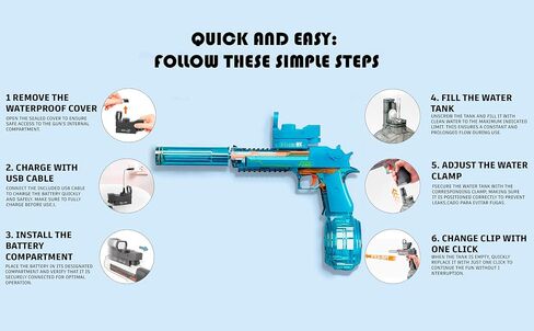 Automatic Electric Water Gun for Adults & Teens – High-Powered Squirt Gun with LED Lights, 32FT Range, 500ml Tank, IP67 Waterproof Outdoor Toy for Pool & Beach – Also Great for Kids Ages 8-12. in Saudi Arabia