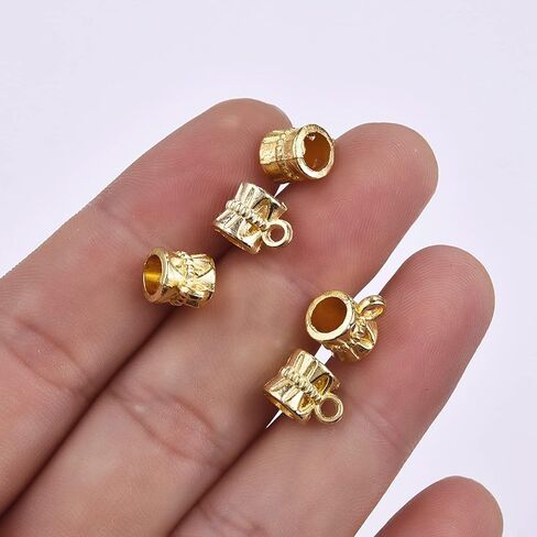 Lanbeide 50pcs سبيكة عتيقة قلادة قفلات الكفالة حبات الفواصل الفضفاض in Kuwait