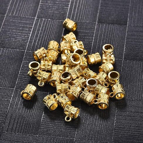 Lanbeide 50pcs سبيكة عتيقة قلادة قفلات الكفالة حبات الفواصل الفضفاض in Kuwait