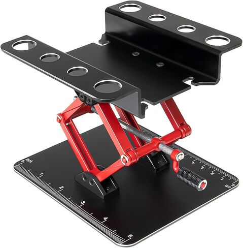 RC Car Stand Aluminy Aluminium Lift Work Stand Stand محطة عمل 1/8 1/10 1/12 1/16 SCALE RC Crawler Car Buggies (Black) in Kuwait