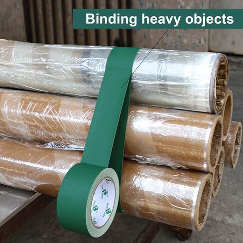 BOMI PACK TAPE Dark Green Gaffer ، غير عاكسة غير غير متيح ، 1 بوصة × 20 عامًا لا يوجد شريط لاصفي للدموع للدموع لعلم العلامات ، والكابل ، والمرحلة ، واستوديو الصور ، والرسامين ، وإصلاح القناة ، 1 حزمة in Kuwait
