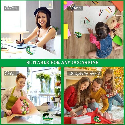Clear Tape with Dispenser - 18 Pack Frosted Writable Invisible Tape for Home, Office, School, Gift Wrapping, Paper Repair - 7/10" x 800" in Saudi Arabia