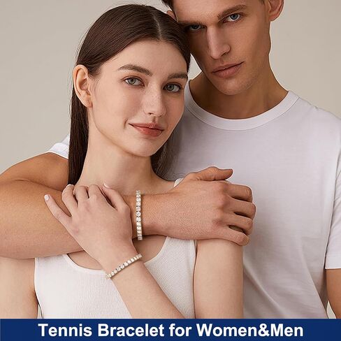 Moissanite Tennis Bracelet 2.52 Carats Moissanite Bracelets for Women Men's Bracelets 18k White Gold Plated 925 Sterling Silver Bracelet, 2mm 9inch D Color VVS1 Round Cut Lab Created Diamond Tennis Bracelet with GRA Certificate in Saudi Arabia