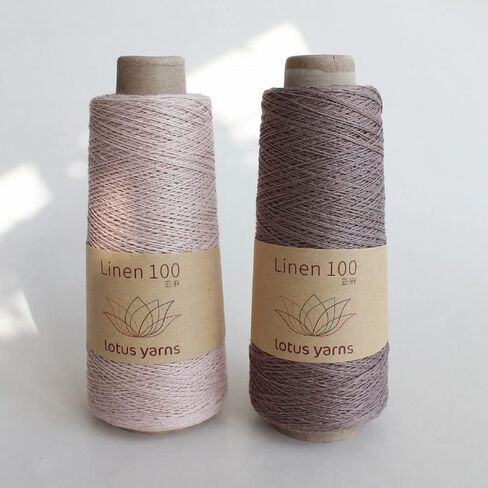 Lotus Yarns 100% Natural Linen Lace Weight Hand Knitting Crochet Yarn 100g/cone for Summer Fashion Garments Baby Clothes Soft and Cool 01 in Kuwait