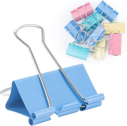 2 Inch 32 Pack Extra Large Binder Clips, Assorted Colors, Colored Jumbo Paper Clips, Big Paper Clamps, Binder Clips Large Size for Home, School and Office Supplies in Kuwait