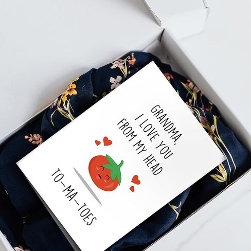 SuperShunhu Funny Birthday Card for Grandma, Tomato Pun Mothers Day Card, Mothers Day Gift from Grandchild, I Love You Card for Grandma in Kuwait