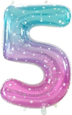 Number 5 Balloon, Large number balloons 40 inch, 5th Birthday Party Decorations Supplies 5 Year Old Birthday Sign Decor in Kuwait