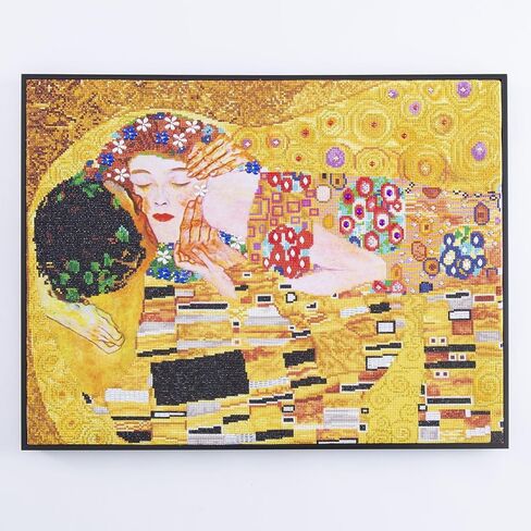 Diamond Dotz the Kiss (Klimt) مجموعات الطلاء الماس للبالغين - مجموعات فن الماس أكياس مريحة مريحة مع Dotz Gems 28x22 in Saudi Arabia