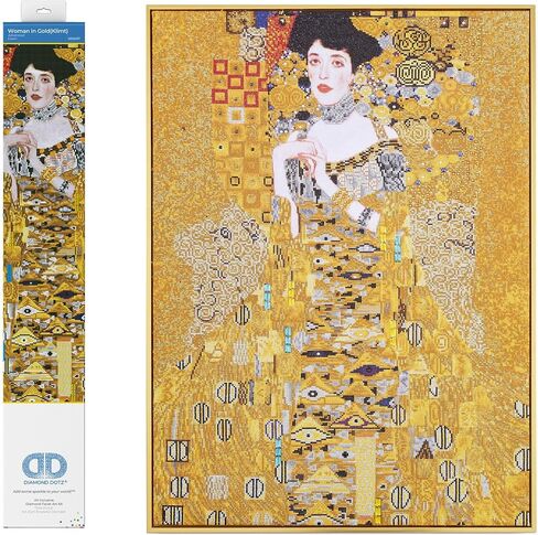 Diamond Dotz the Kiss (Klimt) مجموعات الطلاء الماس للبالغين - مجموعات فن الماس أكياس مريحة مريحة مع Dotz Gems 28x22 in Saudi Arabia