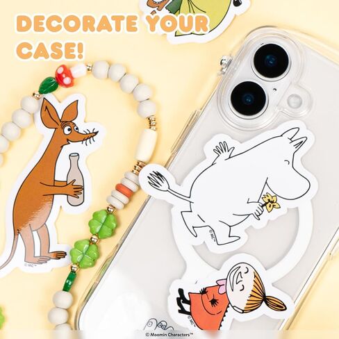 iFace Moomin Special Limited Edition Phone Case DIY Cute Decoration Sticker Set – Universally Compatible Smartphone Case Vinyl Decals for iPhone 16/15 / 14/13 and Samsung Galaxy - 5 Piece - Set 1 in Kuwait