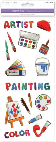 Artist Stickers - Clear Stickers for School Memory Book k-12 Scrapbook Stickers for Scrapbooking School Stickers for Scrapbooking School Scrapbook Stickers 17 Pc in Saudi Arabia