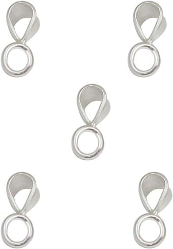 10pcs 925 sterling Silver Prendant Clasp Finding with Beach Loop Jewelry Bails for Pendants Slider Molecors for Charm Necklace Making in Kuwait