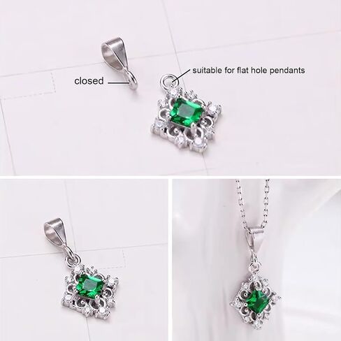 10pcs 925 sterling Silver Prendant Clasp Finding with Beach Loop Jewelry Bails for Pendants Slider Molecors for Charm Necklace Making in Kuwait