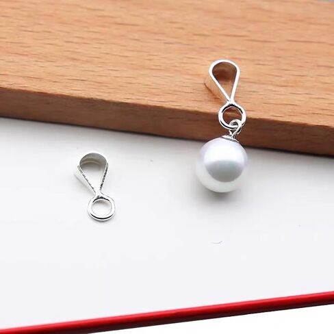 10pcs 925 sterling Silver Prendant Clasp Finding with Beach Loop Jewelry Bails for Pendants Slider Molecors for Charm Necklace Making in Kuwait