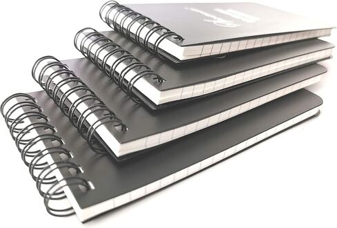 SPIRITMATE All-Weather Top Spiral Notebooks 3x5inches Hardcover Thick 120G Waterproof Stone Paper, Ruled line and Graph Grid in One Design Note Pads, 50Sheets/100PagesPer Each Notebook (8Pack) in Saudi Arabia