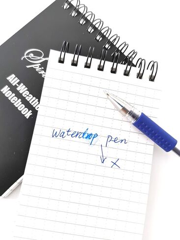 SPIRITMATE All-Weather Top Spiral Notebooks 3x5inches Hardcover Thick 120G Waterproof Stone Paper, Ruled line and Graph Grid in One Design Note Pads, 50Sheets/100PagesPer Each Notebook (8Pack) in Saudi Arabia