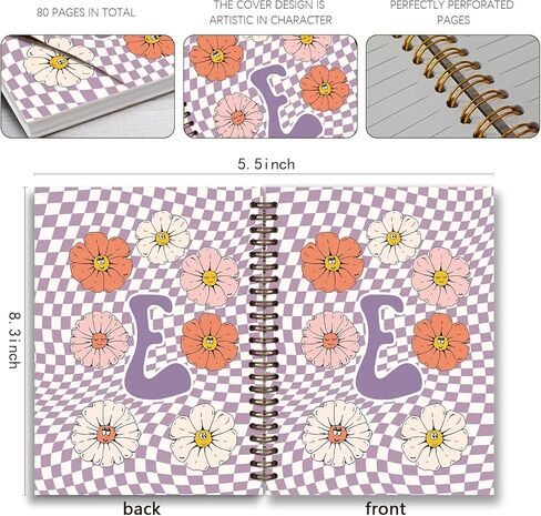 مجلة دفتر دفتر مدققة مخصصة للنساء ، دفتر ملاحظات الرسالة الأولية ، الهدايا المخصصة المخصصة ، المفترسة الشخصية ، الهدايا المتبادلة للنساء ، دفتر Notebly SPOOL 5.5 × 8.3 in Kuwait