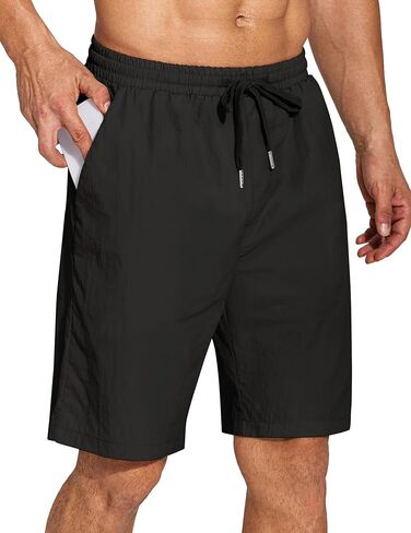 شورت كاجوال رجالي من COOFANDY مكون من قطعتين خفيف الوزن وخصر مطاطي برباط للشاطئ مع جيب in Kuwait
